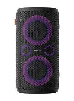 Ultimate Wireless Outdoor/Indoor Party Speaker With Subwoofer, 2.0CH, 300W, IPX4 Waterproof,15 Hour Long-Lasting Battery, Bluetooth5.0, DJ And Karaoke Mode HP 100 Black