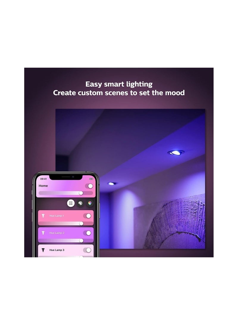 Philips - Ambiance Smart Light 2 Pack [GU10 Spot] With Bluetooth Works With Alexa And Google Assistant And Apple Homekit Multicolor - Image 1