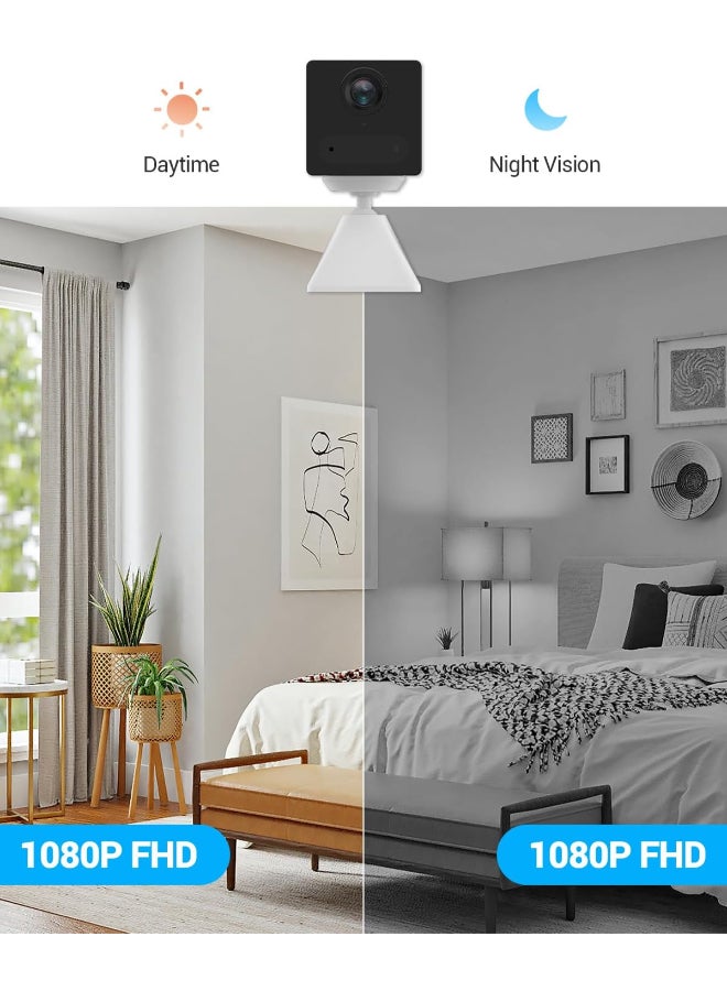 EZVIZ CB2 Indoor Wi-Fi Smart Battery Camera – 1080p HD, IR Night Vision 16ft, Two-Way Audio, Motion Detection Alerts, MicroSD & Cloud Storage, Magnetic Base, Google Assistant & Alexa Compatible, White | CS-CB2 - Image 4