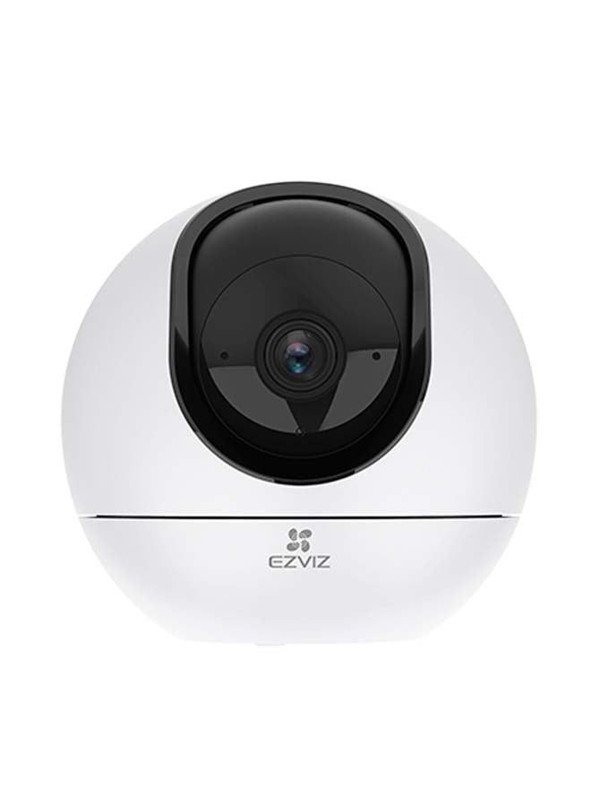 EZVIZ - H6 3K Smart Home Wi-fi Camera, Panoramic View, 4mm Lens, Auto-Zoom Tracking, AI-Powered Human & Pet Shape Detection, Two-Way Talk,  Privacy Shutter, Waving-Hand Recognition & Control, Supports MicroSD Card (Up to 512 GB) & EZVIZ CloudPlay Storage, Dual-Band Wi-Fi, White/Black | R100-1J5WF - Image 1