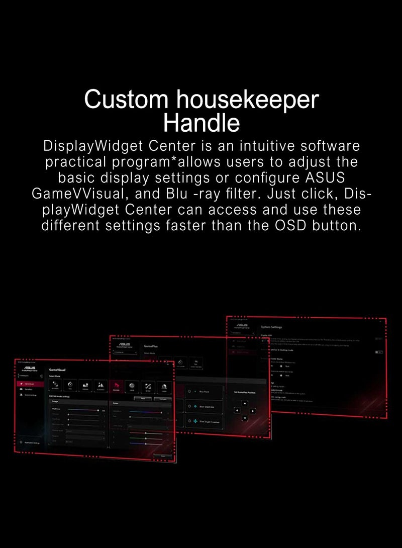 23.8 Inch Gaming Monitor, 180Hz Refresh Rate And 1ms Response Time, Built-In Speakers, Ergonomically Designed Stand, The Angle Can Be Adjusted At Will Black
