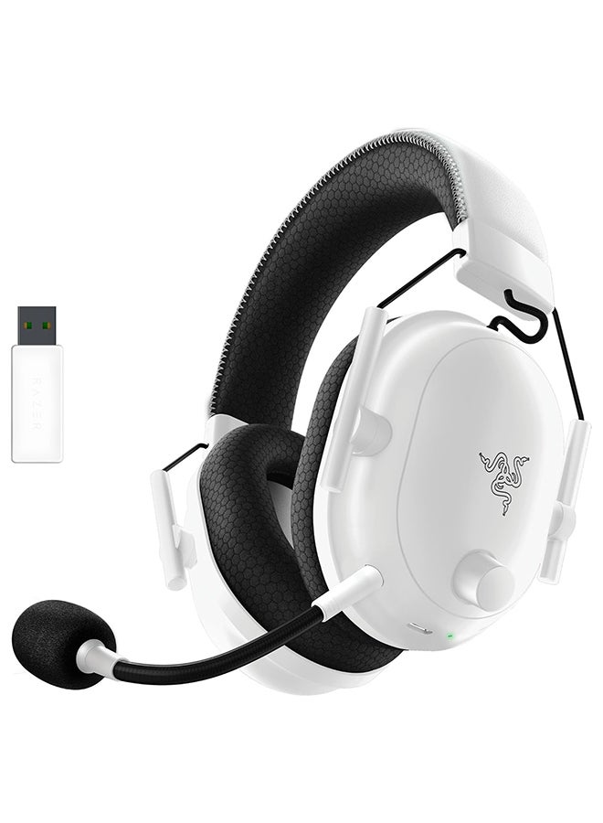 RAZER BlackShark V2 Pro Wireless Gaming Headset: Wideband Mic - Pro-Tuned FPS Profiles - 50mm Drivers - Comfortable Noise Isolating Earcups - 70 Hr Battery - Bluetooth - for PC, PS5, Switch - White - Image 1