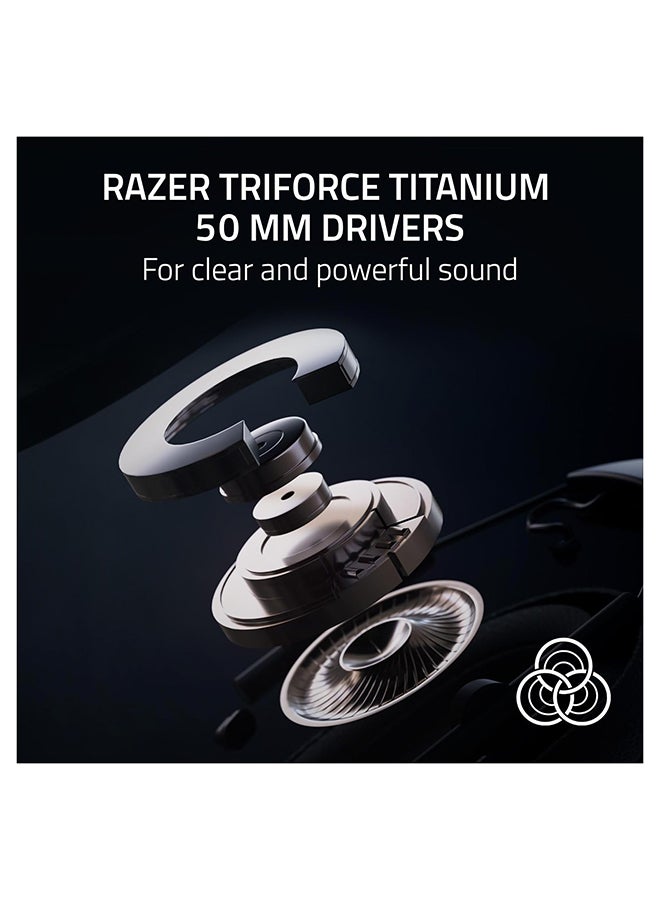 RAZER BlackShark V2 Pro Wireless Gaming Headset: Wideband Mic - Pro-Tuned FPS Profiles - 50mm Drivers - Comfortable Noise Isolating Earcups - 70 Hr Battery - Bluetooth - for PC, PS5, Switch - White - Image 5