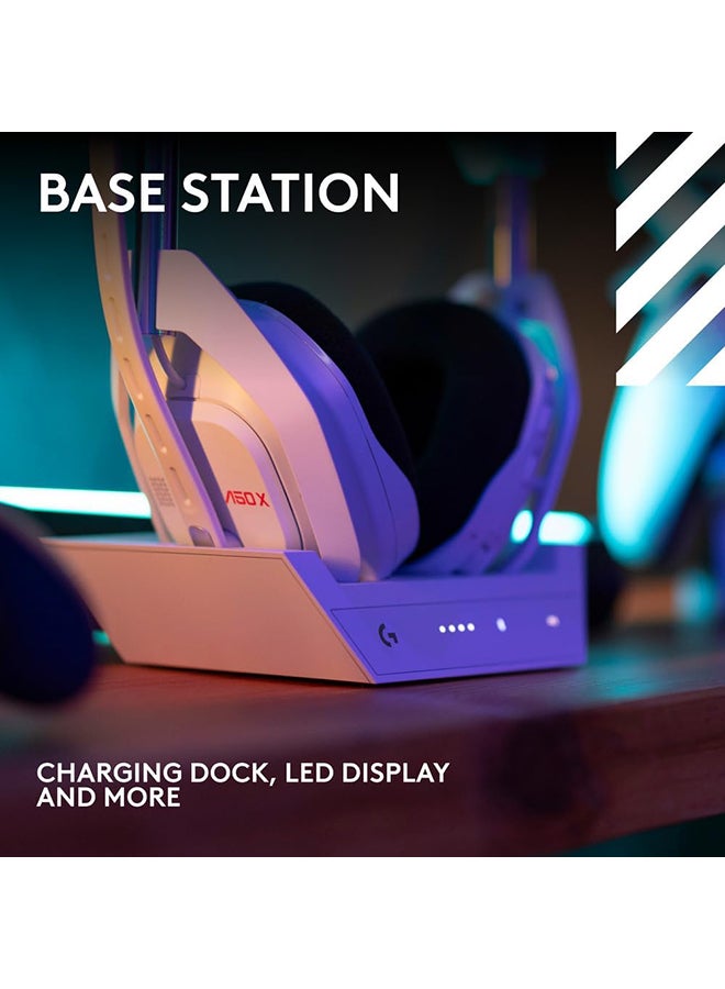 Logitech - Logitech G Astro A50 X LIGHTSPEED Wireless Gaming Headset + Base Station, PRO-G GRAPHENE, PLAYSYNC across Xbox Series X|S + PS5 + PC/mac, Bluetooth, HDMI 2.1 Passthru - White - Image 1