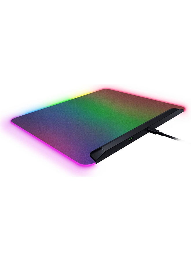 RAZER - Firefly V2 Pro Mousepad, 278 x 360 x 4.6mm Dimension, Micro-textured Surface, Hard Mat, Anti-Slip Base, Integrated USB 2.0 Port, Detachable USB Type-C Cable, Black | RZ02-04920100-R3M1 - Image 1