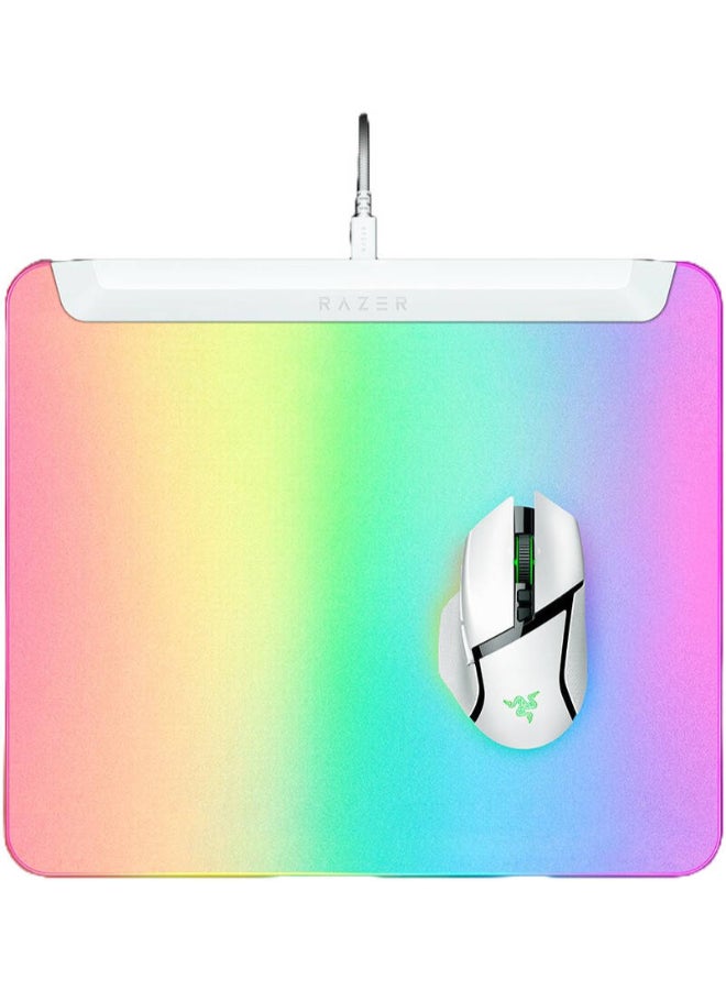 RAZER - Firefly V2 Pro Fully Illuminated RGB Gaming Mouse Mat - White - Image 1