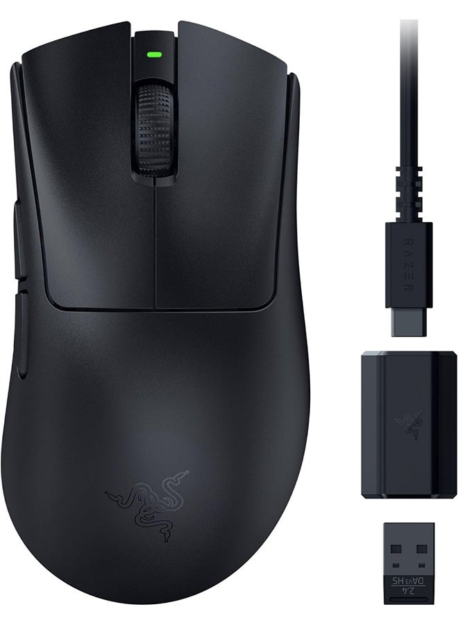 RAZER - DeathAdder V3 HyperSpeed Wireless Gaming Mouse, Focus X 26K Optical Sensor, 26000 DPI Sensitivity, 40g Max Acceleration, 8 Programmable Buttons, Black | RZ01-05140100-R3G1 - Image 1