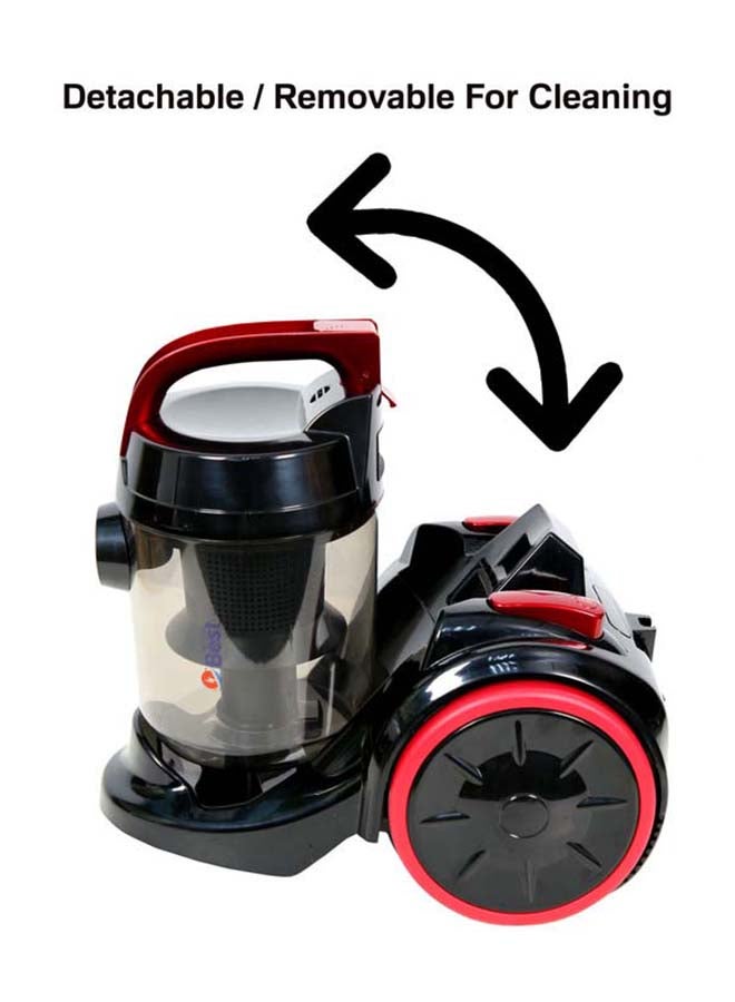 Techno Best Vacuum Cleaner 1400 W BVC-02C Red/Black  - Image 5