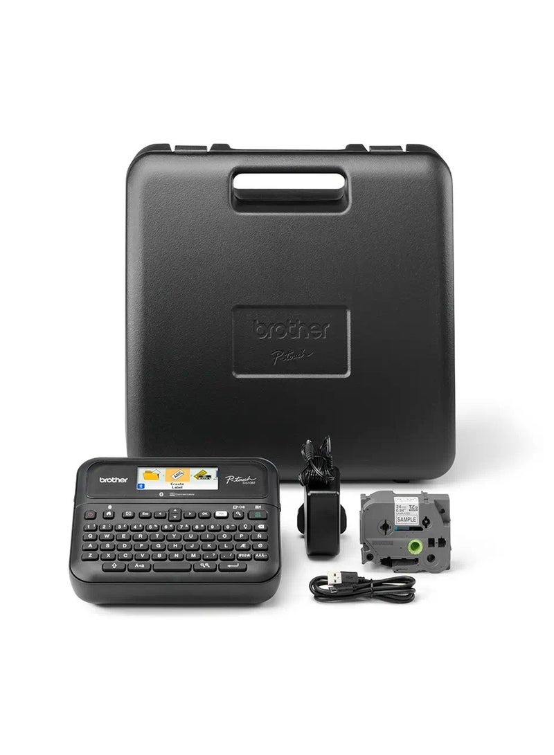 brother PTD610BTVP  P-Touch Bluetooth, 2 Year Limited Warranty Desktop Label Printer Black  - Image 2