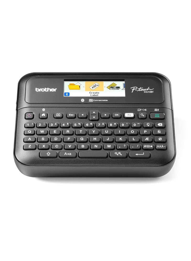 brother PTD610BTVP  P-Touch Bluetooth, 2 Year Limited Warranty Desktop Label Printer Black  - Image 3