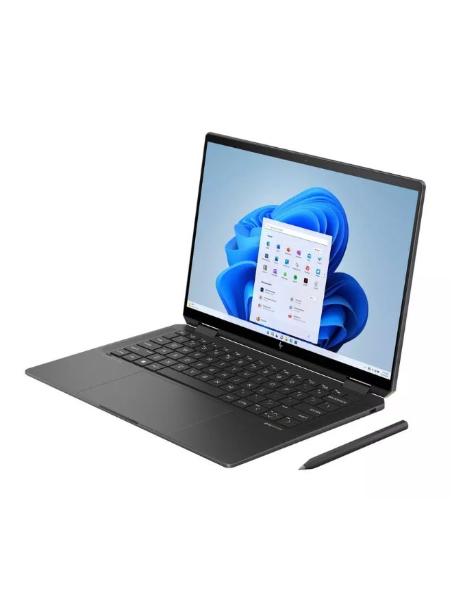 HP - Spectre x360 14-eu0001nx 2-in-1 Convertible Laptop With 14 inch Touch 2.8K (2880x1800) OLED Display, Intel Ultra 7-155H Processor/32GB RAM/2TB SSD/Windows 11/Intel Arc Grahpics English/Arabic Nightfall Black Aluminum - Image 1