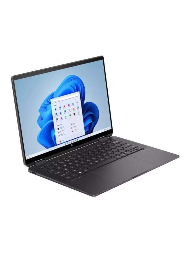 HP - Spectre x360 14-eu0001nx 2-in-1 Convertible Laptop With 14 inch Touch 2.8K (2880x1800) OLED Display, Intel Ultra 7-155H Processor/32GB RAM/2TB SSD/Windows 11/Intel Arc Grahpics English/Arabic Nightfall Black Aluminum - Image 1