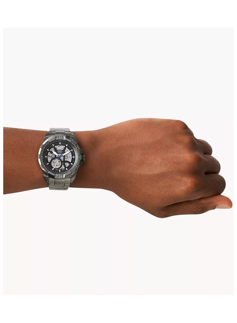 FOSSIL Men's Bronson Automatic Smoke Stainless Steel Watch | ME3218  - Image 5