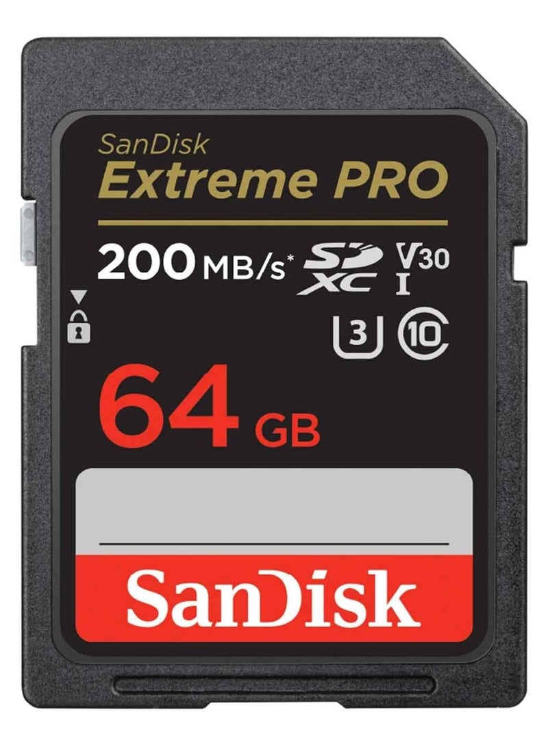 سانديسك Extreme PRO SDXC UHS-I Card Memory Card SDSDXXU-064G-GN4IN 64 GB  - Image 1