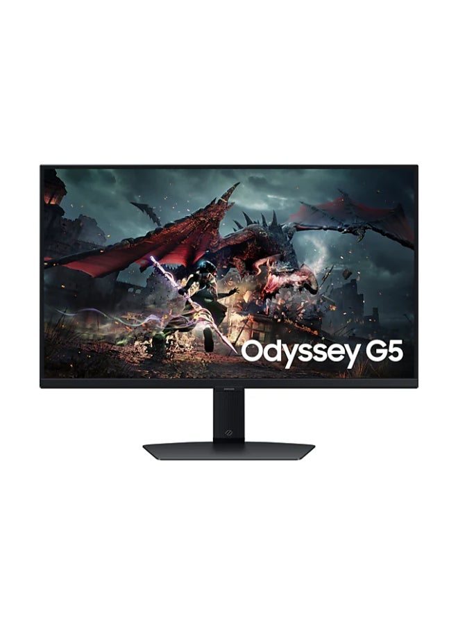 Samsung 27" Inch Odyssey G5 DG502 Gaming Monitor, 2K QHD IPS Display, 180Hz Refresh Rate, 1ms (GtG) Response Time, AMD FreeSync Technology, 16.7m - LS27DG502EMXUE | Black - Image 1