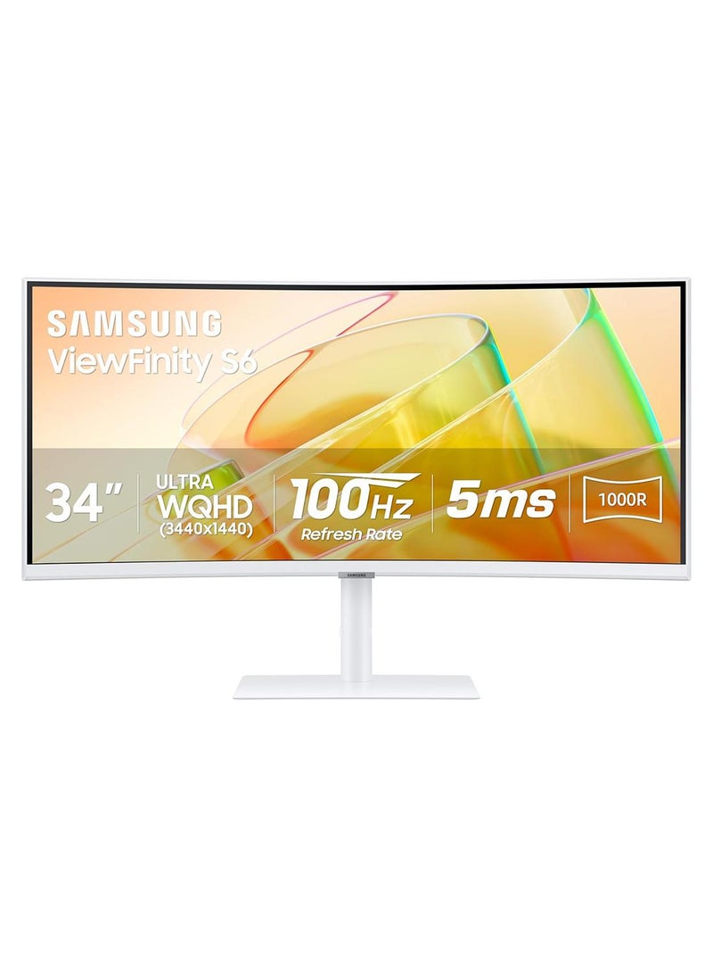 سامسونج شاشة منحنية ViewFinity S65TC Ultra-WQHD 100 هرتز AMD FreeSync™ HDR10 مقاس 34 بوصة مزودة بتقنية Thunderbolt™ 4 ومكبرات صوت مدمجة - Image 1