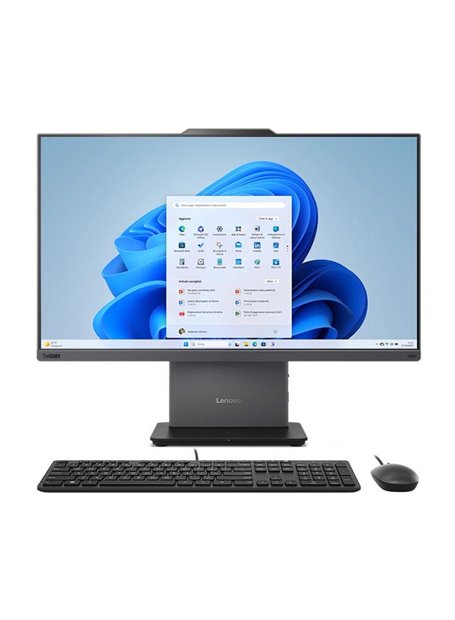 Lenovo ThinkCentre Neo 50a All In One With 24-Inch Display, Core i5-13420H Processor/8GB RAM/512GB SSD/Intel UHD Graphics 730/DOS(Without Windows) English/Arabic Black - Image 1