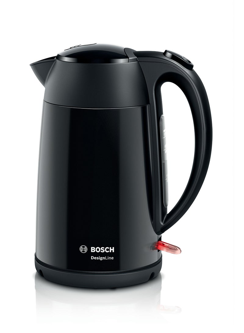 بوش DesignLine Stainless Steel Cordless Kettle 1.7 L 3000 W TWK3P423GB Black  - Image 1