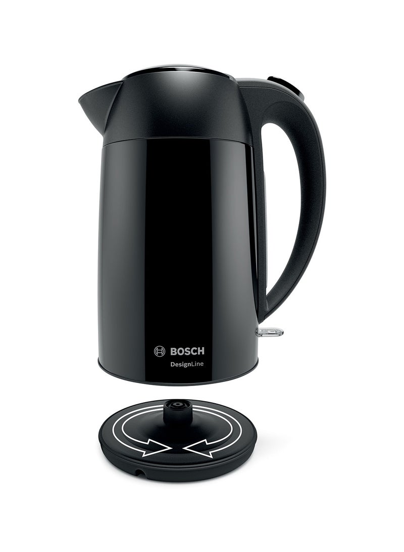 بوش DesignLine Stainless Steel Cordless Kettle 1.7 L 3000 W TWK3P423GB Black  - Image 3