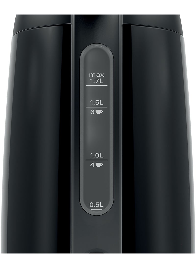 بوش DesignLine Stainless Steel Cordless Kettle 1.7 L 3000 W TWK3P423GB Black  - Image 5