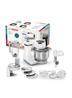 BOSCH Kitchen Machine Patisserie Set Meat Mincer Large Blender Continuous Shredder with 3 discs 1 Year Manufacturing Warranty 3.8 L 700 W MUMS2EW30G White  - Image 1