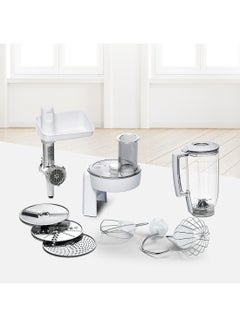 BOSCH Kitchen Machine Patisserie Set Meat Mincer Large Blender Continuous Shredder with 3 discs 1 Year Manufacturing Warranty 3.8 L 700 W MUMS2EW30G White  - Image 4