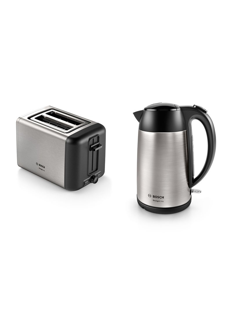 بوش محمصة تصميم لاين من الفولاذ المقاوم للصدأ، شريحتين - Image 2