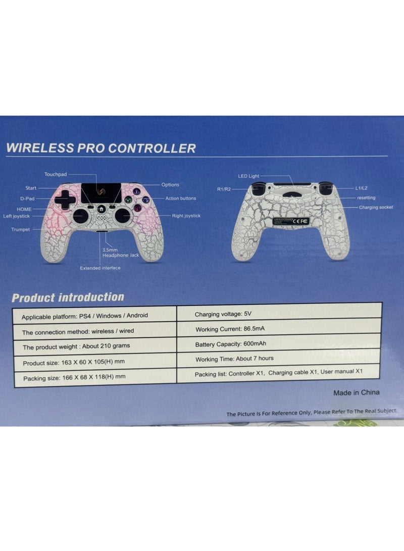 Log Electronics - Wireless Controller For PlayStation 4, Android Mobile, Ps3 Lightening Controller White Camo - Image 1