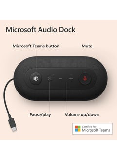 Microsoft Audio Dock for Business (Windows 11, Windows 10, MacOS) Matte Black  - Image 3