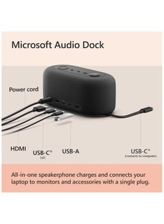 Microsoft Audio Dock for Business (Windows 11, Windows 10, MacOS) Matte Black  - Image 5