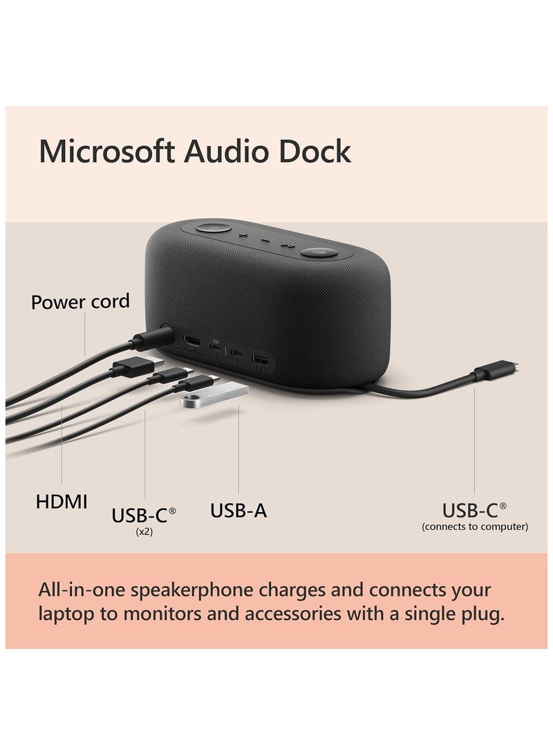 Microsoft Audio Dock for Business (Windows 11, Windows 10, MacOS) Matte Black  - Image 5