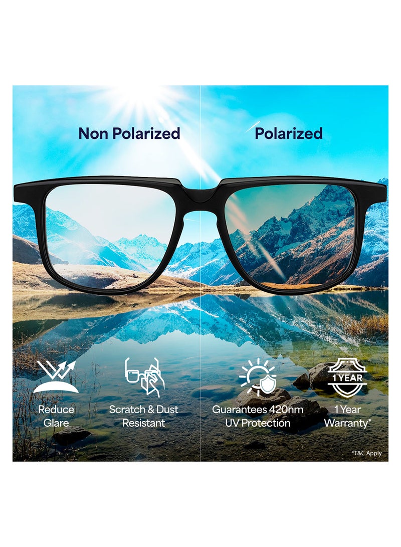 VINCENT CHASE - Unisex Polarized Wayfarer Sunglasses VC S13820 - Image 1