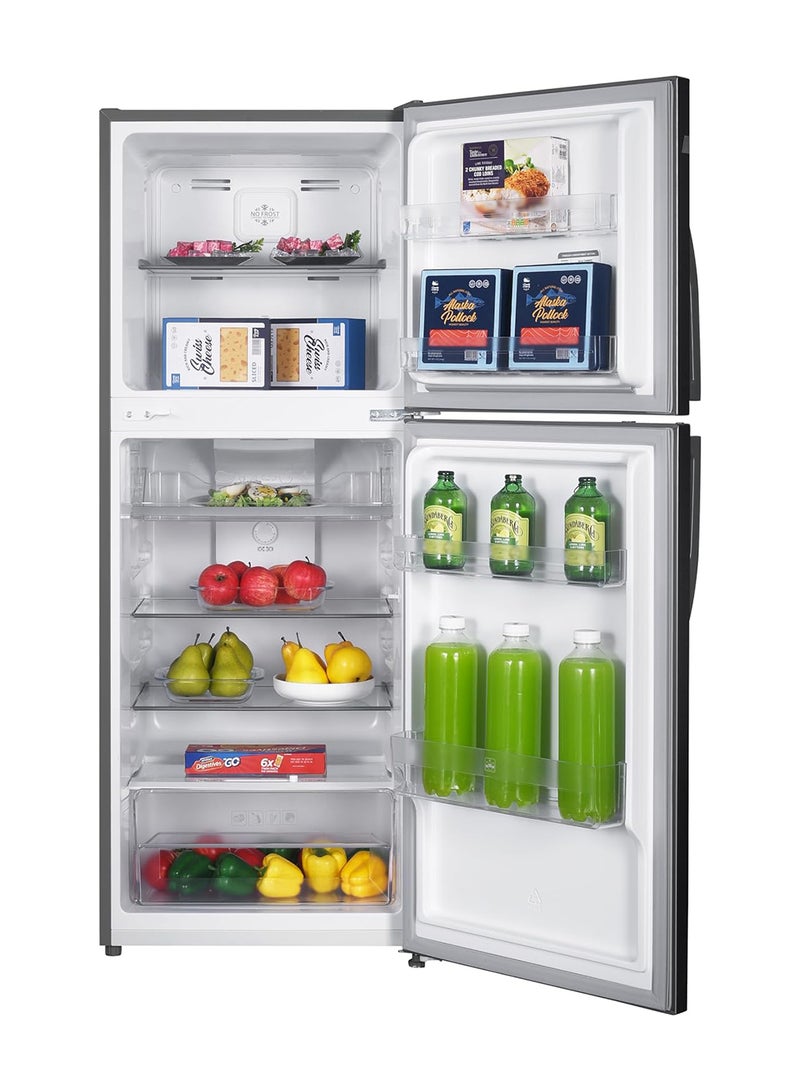 SUPER GENERAL - 260L Gross/196L Net, Compact Double Door Top Mount Refrigerator-Freezer, Total No-Frost, LED-light SGR260N - SG Silver/Inox - Image 1