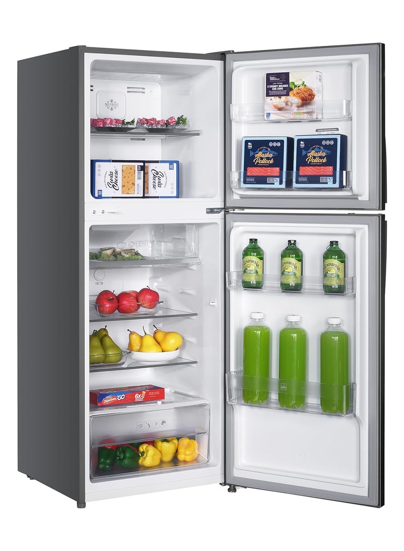 SUPER GENERAL - 260L Gross/196L Net, Compact Double Door Top Mount Refrigerator-Freezer, Total No-Frost, LED-light SGR260N - SG Silver/Inox - Image 1