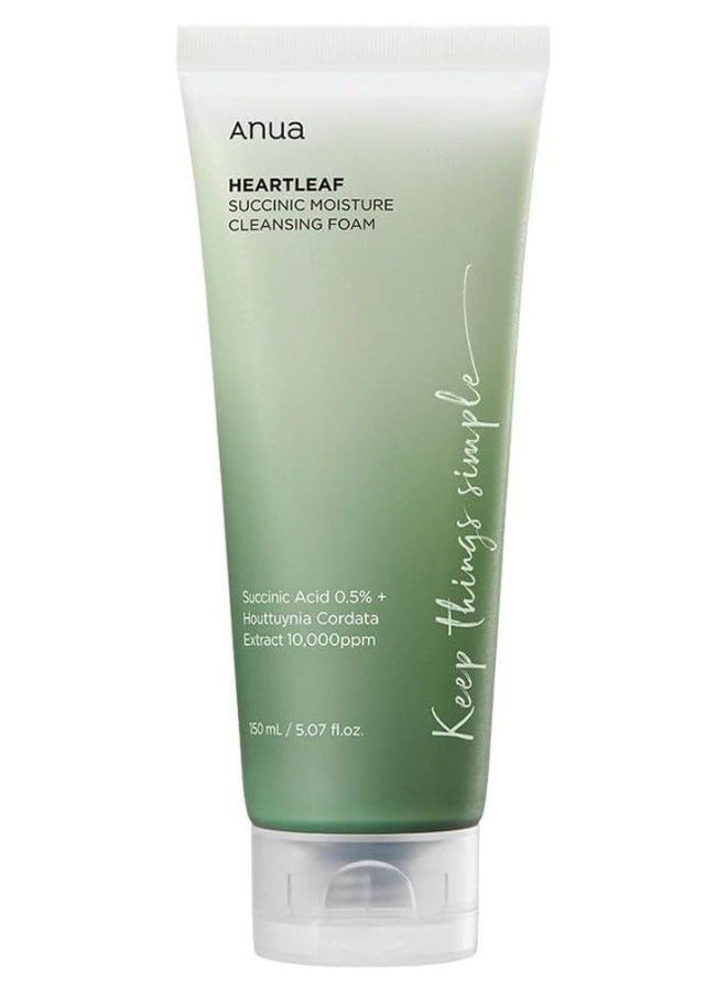 Anua - Heartleaf Succinic Moisture Cleansing Foam 150ml - Image 1