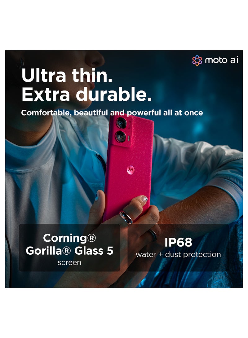 Motorola - MotoEdge 50 Fusion 5G Dual SIM Hot Pink 12GB RAM 512GB With Moto Buds 065- Middle East Version - Image 1