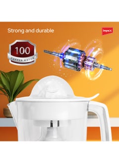 Impex Juice Extractor 25W Powerful Copper Motor 750 ml 25 W JR 3504 White  - Image 3