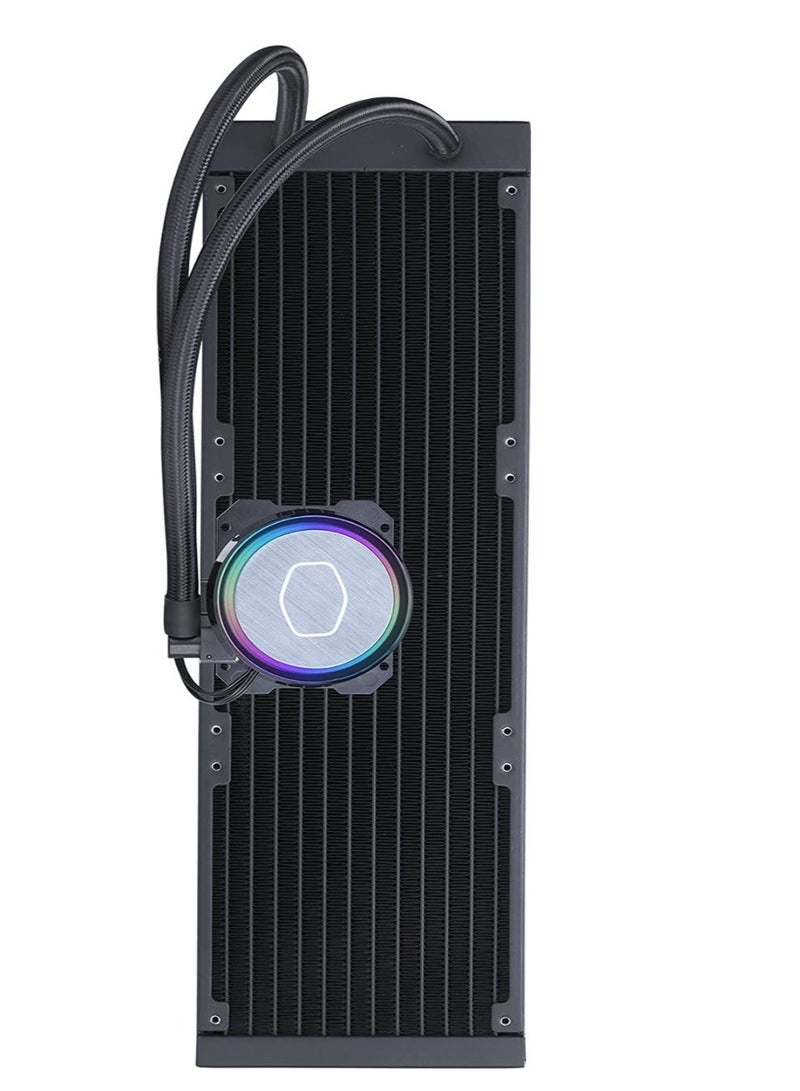 MasterLiquid ML360 Illusion Close-Loop AIO CPU Liquid Cooler, Translucent Dome, 3rd Gen Dual Chamber Pump, 240 Radiator, Dual MF120 Halo for AMD Ryzen/Intel 1200/1151 | MLX-D36M-A18P2-R1 Black
