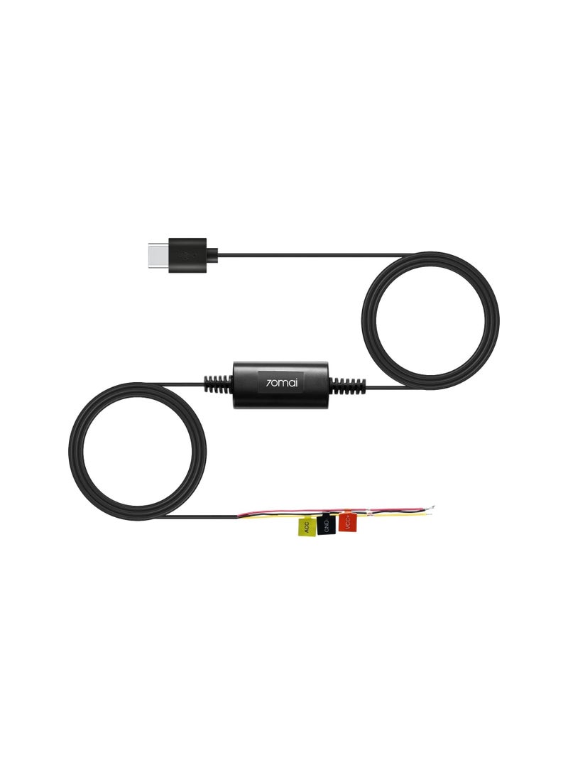 70mai - 70mai UP03 Wiring Kit Mini USB 10ft Car Dashboard Cameras 12-30V To 5V/2.4A 24 Hours Parking Surveillance Power - Image 1