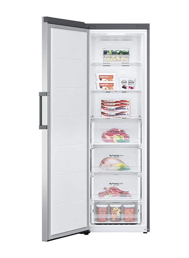 LG - 414L Gross -324L Net Capacity Upright Freezer, Total No Frost, Linear Cooling, Smart Inverter Compressor 414 L 220 W GRB414ELFM Silver - Image 1
