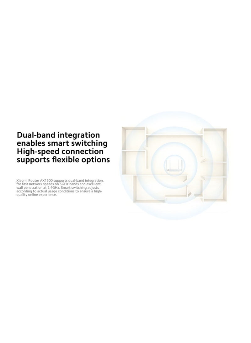 Xiaomi - Router AX1500 | Wi-Fi 6 | Supports 5GHz and 2.4GHz | 4 Gigabit Ethernet ports | Connecting multiple OFDMA | IPTV White - Image 1