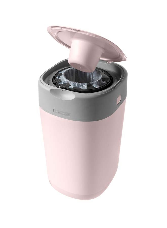 Baby Gift - Twist And Click Advanced Nappy Bin, Eco-Friendlier System, Includes 1x Refill Cassette With Sustainably Sourced Antibacterial Greenfilm, Pink - Image 1