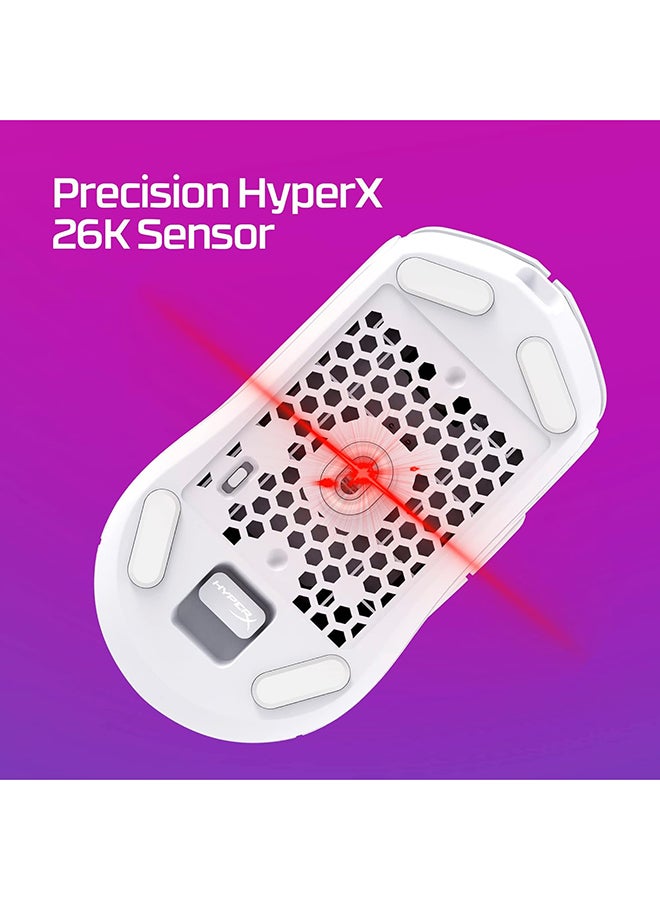 هايبركس HyperX Pulsefire Haste 2 Mini - ماوس ألعاب لاسلكي للكمبيوتر الشخصي، صغير الحجم، خفيف الوزن، بلوتوث 2.4 جيجا هرتز، أبيض - Image 5