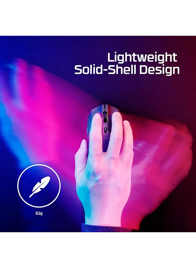 هايبركس HyperX Pulsefire Haste 2 Mini - ماوس ألعاب لاسلكي للكمبيوتر الشخصي، صغير الحجم، خفيف الوزن، بلوتوث 2.4 جيجا هرتز، أبيض - Image 3