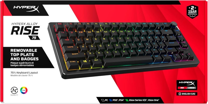 HYPERX Alloy Rise 75 Mechanical Gaming Keyboard English/Arabic - Image 2