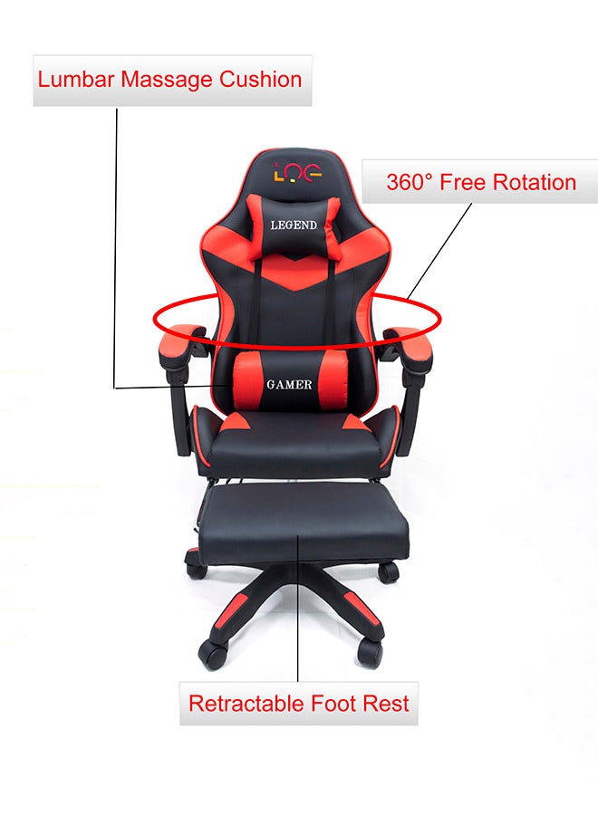 لوج الكترونيكس  كرسي ألعاب مع وسادة ظهر للتدليك - Image 4