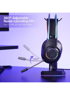 ريدراجون سماعة رأس سلكية للألعاب Redragon H231 Scream، صوت محيطي ستيريو، مشغلات 40 مم، وسائد أذن من الإسفنج الجلدي، ميكروفون مضاد للضوضاء، سماعة رأس متعددة المنصات، تعمل مع الكمبيوتر الشخصي/PS4/5/NS/Xbox-one، أسود  - Image 5
