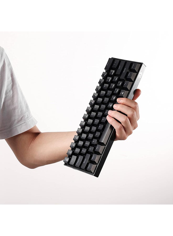 REDRAGON - K630 Dragonborn 60% Wired RGB Gaming Keyboard, 61 Keys Compact Mechanical Keyboard with Linear Red Switch, Pro Driver Support, Black - Image 1