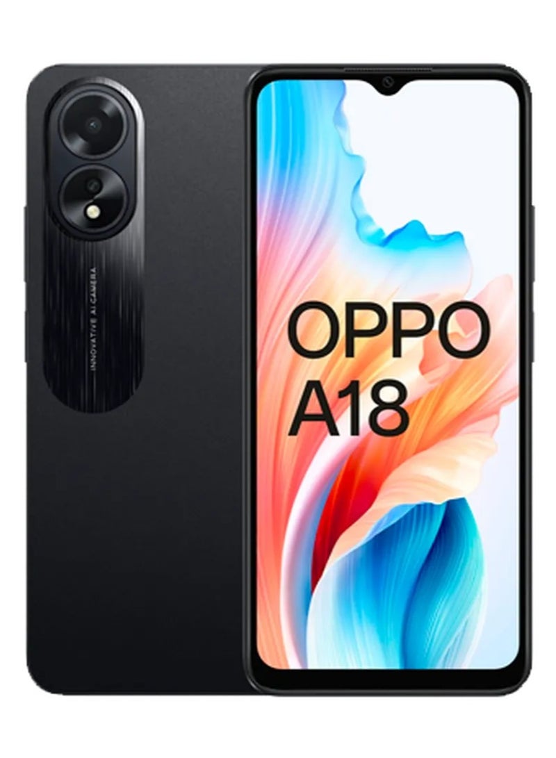 OPPO A18 Dual SIM Glowing Black 4GB RAM 64GB 4G - Global Version  - Image 1