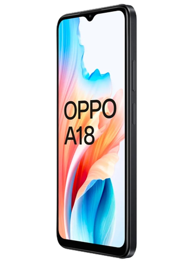 OPPO A18 Dual SIM Glowing Black 4GB RAM 64GB 4G - Global Version  - Image 3